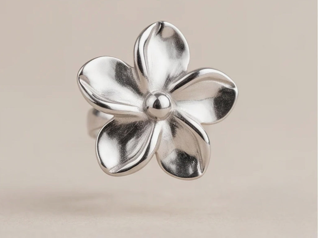 Anillo Flor de Liz Plateado